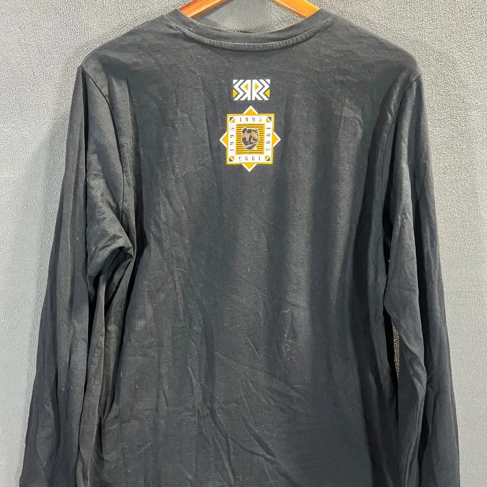 Adidas Boston Bruins Reverse Retro Long Sleeve Graphic T-Shirt Black Mens L